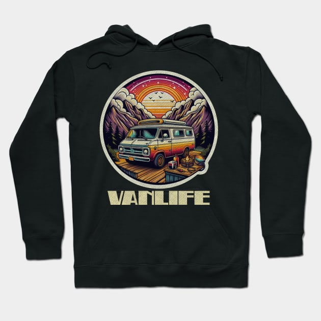 Sunset camper van Hoodie by Tofuvanman